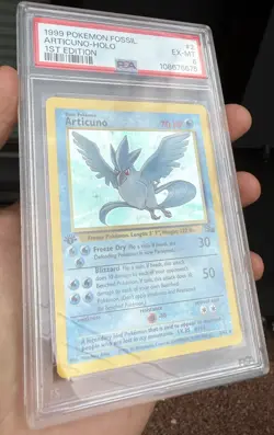 Articuno 1st Edition 2/62 Fossil Holo Rare Vintage Pokemon Card - PSA 6 EX-MT * - Image 4