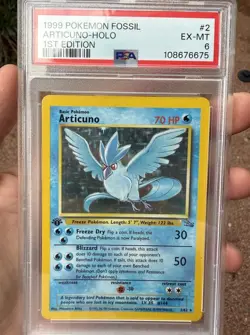 Articuno 1st Edition 2/62 Fossil Holo Rare Vintage Pokemon Card - PSA 6 EX-MT * - Image 5