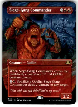 Siege-Gang Commander (Borderless) Dominaria Remastered Regular MTG - Image 1