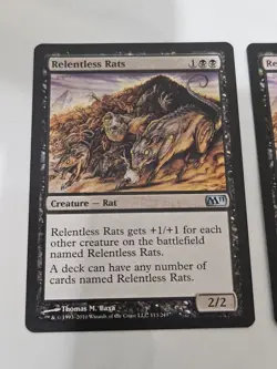 2x Relentless Rats 113/249 (M11) Magic The Gathering MTG Ex-NM - Image 2