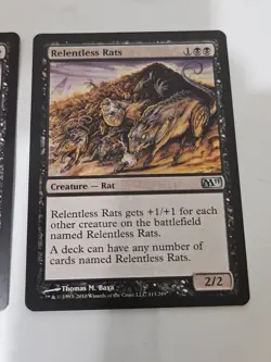 2x Relentless Rats 113/249 (M11) Magic The Gathering MTG Ex-NM - Image 3