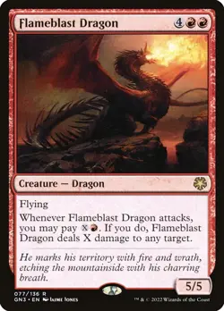MTG FLAMEBLAST DRAGON 077 - GAME NIGHT FREE-FOR-ALL - RED DRAGON - Image 1