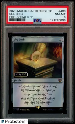 2023 Magic The Gathering LTC Foil Serialized #409 Sol Ring /770 PSA 8 NM-MT - Image 1