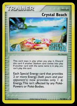 Pokemon Card - Crystal Beach Crystal Guardians 75/100 Reverse Holo Stamped - Image 1