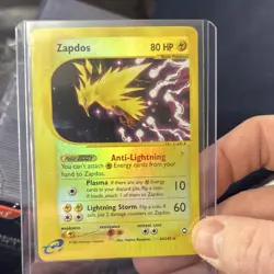 Pokemon Zapdos 044/147 Aquapolis Reverse Holo Rare 80 HP Basic Card - Image 1