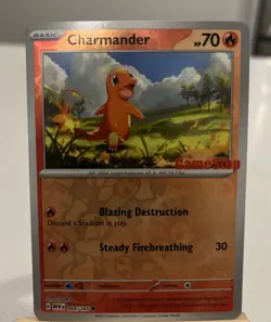 2023 Pokemon Charmander #004/165 GameStop Exclusive Holo Scarlet & Violet: 151 - Image 1