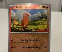 2023 Pokemon Charmander #004/165 GameStop Exclusive Holo Scarlet & Violet: 151 - Image 3