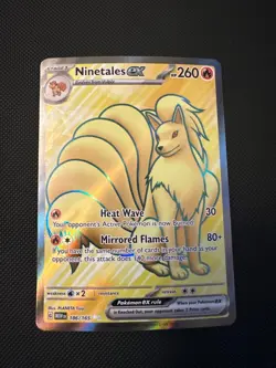 Pokemon Ninetales EX Ultra Rare Full Art Holo 186/165 Scarlet & Violet 151 - Image 1
