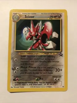 Scizor Black Star Promo 33 Near Mint Pokemon NM Vintage WOTC Wizards - Image 1