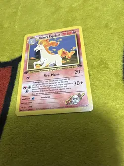 Pokemon 1st Edition Gym Challenge Blaine’s Rapidash 33/132 NM/M - Image 1