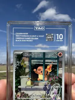 Pokemon TCG Charmander Obsidian Flames #044 Black Star Promo TAG Gem Mint 10 - Image 2