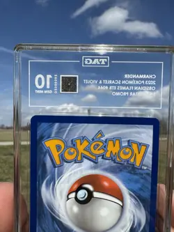 Pokemon TCG Charmander Obsidian Flames #044 Black Star Promo TAG Gem Mint 10 - Image 5