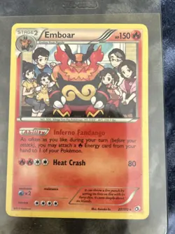 Pokemon TCG Legendary Treasures Emboar Card #27/113 Main Legendary Card Non Holo - Image 1