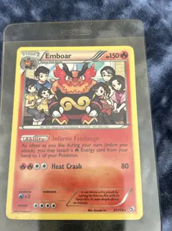 Pokemon TCG Legendary Treasures Emboar Card #27/113 Main Legendary Card Non Holo - Image 2