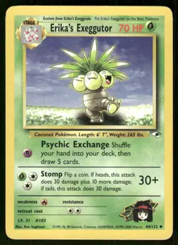 Pokemon Tcg Erika's Exeggutor #44 Pokemon Gym Heroes LP - Image 1