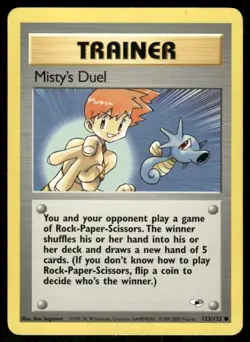 Pokemon Tcg Misty's Duel #123 Pokemon Gym Heroes MP - Image 1