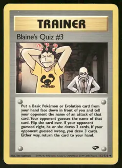 Pokemon Tcg Blaine's Quiz #3 #112 Pokemon Gym Challenge MP - Image 1
