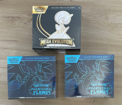 Pokemon ETB, Lot of 3, 2 Charizard Phantasmal & 1 Mega Evolutions Gardevoir, New - Image 1