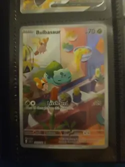 Pokemon TCG Bulbasaur 143/142 Sv07 Stellar Crown Illustration Rare Holo Full Art - Image 1