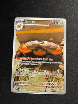 Crustle - 186/182 Illustration Rare Holo SV10: Destined Rivals NM Pokemon - Image 1