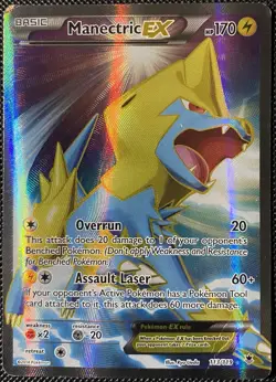 Manectric EX (113 Full Art) 113/119 XY - Phantom Forces Holo (Damaged) Pokemon - Image 1