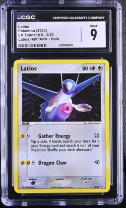 2004 Pokemon Latios 2/10 EX Trainer Kit 1: Latias & Latios Holo - CGC Mint 9 - Image 1