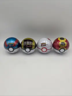 Lot of 4 Pokemon Pokeball Tins - E25 New Factory Sealed NEW - Image 1