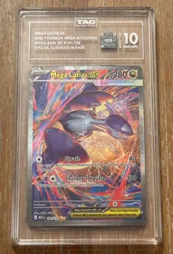 Mega Latias ex Pokemon Mega Evolution Special Illustration Rare 181/132 TAG 10 - Image 1