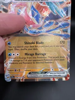 Pokemon Greninja ex 106/167 Twilight Masquerade Holo LP - Image 3