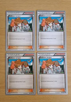 Pokemon TCG Dark Explorers World Championship 2013 Bundle Professor Juniper x4. - Image 1