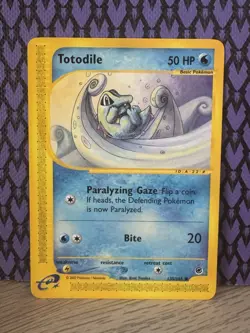 Pokemon TCG Totodile 135/165 Expedition Base Set Common English 2002 - Image 1