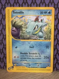 Pokemon TCG Totodile 134/165 Expedition Base Set Regular Common English - Image 1