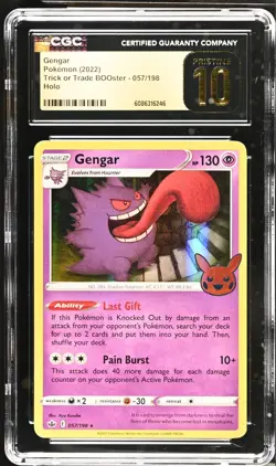 Pokemon Gengar Stamped Halloween Trick or Trade Holo # 057/198 CGC PRISTINE 10 - Image 1