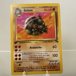 Vintage Pokemon 1st Edition Golem 36/62 Graveler 37/62 Geodude 47/62 Fossil Set - Image 4