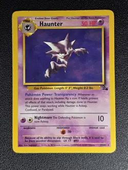 Haunter Pokemon Fossil #21/62 Rare - LP - Image 1