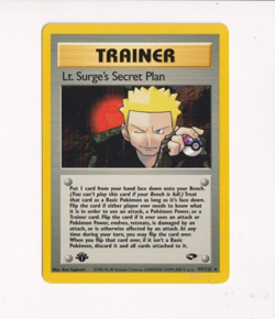 Pokemon Gym Challenge Trainer Lt Surge's Secret Plan 107 Mint see scan - Image 1