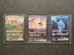 Pokemon SV 151 Charizard EX SIR, Blastoise EX SIR, Venusaur EX SIR Lot Of 3 NM - Image 1