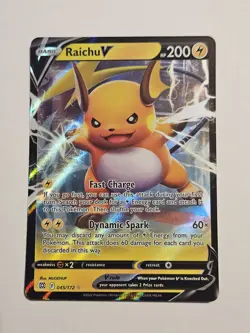 Raichu V 045/172 SWSH09: Brilliant Stars Ultra Rare Holo Pokemon TCG NM - Image 1