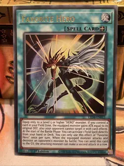 Yugioh Favorite Hero LED6-EN015 Ultra Rare 1st Ed NM - Image 1