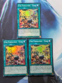 YuGiOh! Fire Formation - Tenki THSF-EN057 x3 PLAYSET 1st Ed Super Rare - Image 1