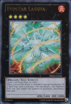 YuGiOh Photon Shockwave Unlimited Edition Evolzar Laggia Ultra Rare PHSW-EN043 - Image 1