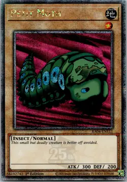 Yugioh Petit Moth RA04-EN111 1st Edition Quarter Century Secret Rare NM - Image 1