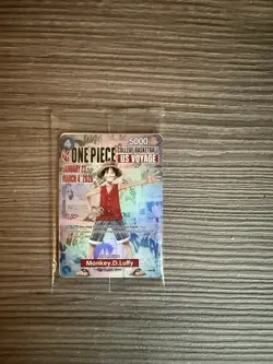 Bandai Namco One Piece CCG Monkey D. Luffy US Voyage Promo Foil Card P-055 - Image 2