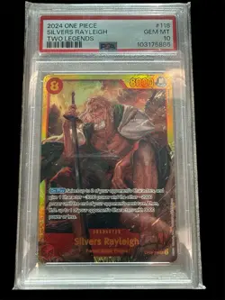 2024 ONE PIECE OP08-TWO LEGENDS #118 SILVERS RAYLEIGH PSA 10 High Cert Number - Image 1