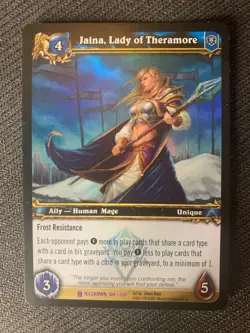 World of Warcraft WoW TCG Promo - Foil Jaina, Lady of Theramore - Image 1