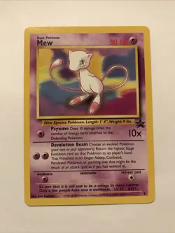 Mew # 8 - Black Star Promo - Pokemon Card Vintage WOTC - Image 1