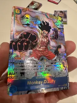 One Piece Monkey D. Luffy English Manga OP11-118 Secret Rare Custom Card Proxy - Image 3