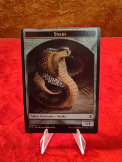 Snake Token #9 Khans of Tarkir - LP MTG Miscut Error - Image 1