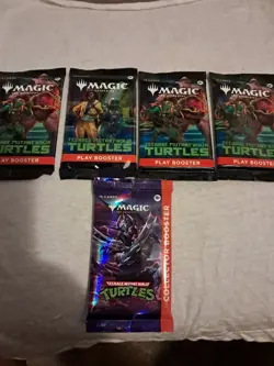 MTG: TEENAGE MUTANT NINJA TURTLES COLLECTOR BOOSTER PACK & ( 4 ) PLAY BOOSTERS - Image 1