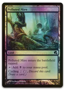 Polluted Mire #26 (Foil) (NM) Premium Deck Series: Graveborn GRV Magic MTG - Image 1